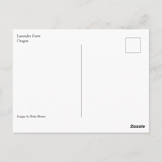 Boerderij lavender briefkaart (Achterkant)