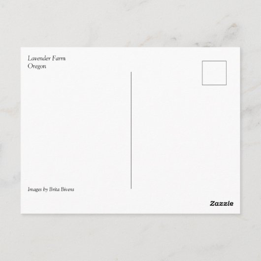 Boerderij lavender briefkaart (Achterkant)