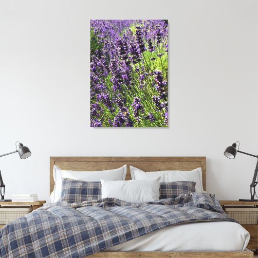 Boerderij lavender canvas afdruk (Insitu (Slaapkamer))