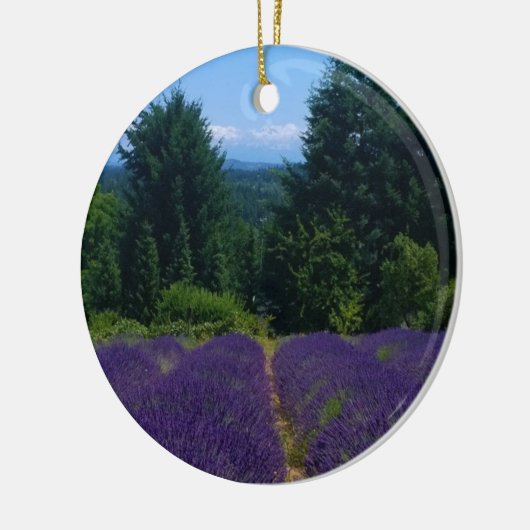 Boerderij lavender keramisch ornament (Links)