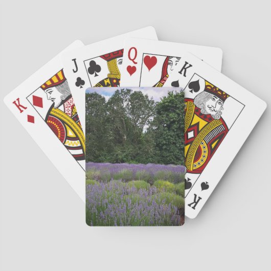Boerderij lavender pokerkaarten (Achterkant)