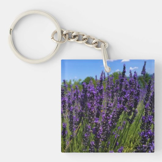 Boerderij lavender sleutelhanger (voorkant)