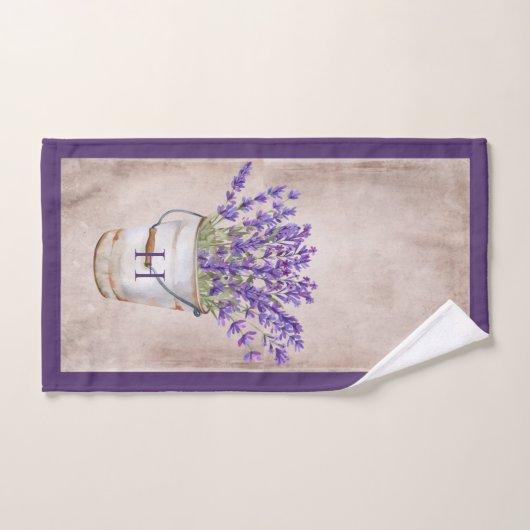 Boerderij Lente / Zomer Lavendel in een Emmer Bad Handdoek (Handdoek)