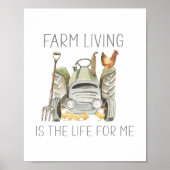 Boerderij Leven is het leven voor mij Waterverf ki Poster (Voorkant)