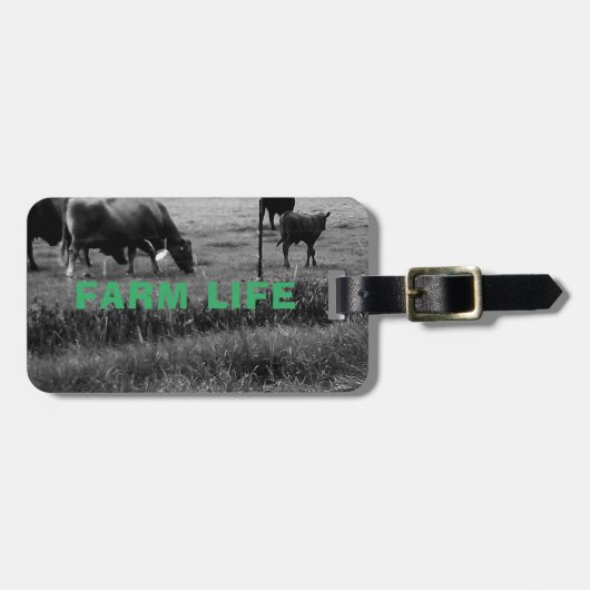 Boerderij Leven, koe familie Bagagelabel (Voorkant horizontaal)