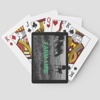 Boerderij leven, koe familie pokerkaarten
