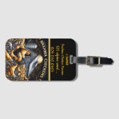 Boerderij leven met Brahma kippen in gouden zonlic Bagagelabel (Voorkant (horizontaal))