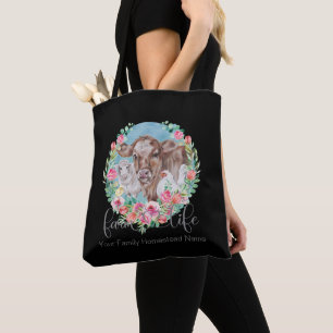 Boerderij Leven Quote Familie Boerderij Kip Koe La Tote Bag
