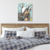 Boerderij Levensgrijze geit Canvas Afdruk (Insitu (Slaapkamer))