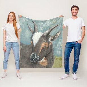 Boerderij Levensgrijze geit Fleece Deken