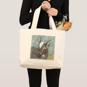 Boerderij Levensgrijze geit Grote Tote Bag