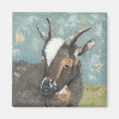 Boerderij Levensgrijze geit Magneet (Voorkant)