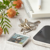 Boerderij Levensgrijze geit Sleutelhanger (Zijkant)