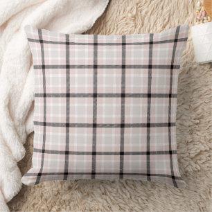 Boerderij Licht Roze Witte Tartan Plaid Kussen