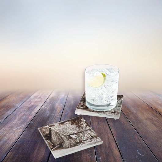 Boerderij Life Antiek Barn Glazen Onderzetter