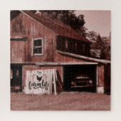 Boerderij Life Antiek Red Barn Legpuzzel (Verticaal)