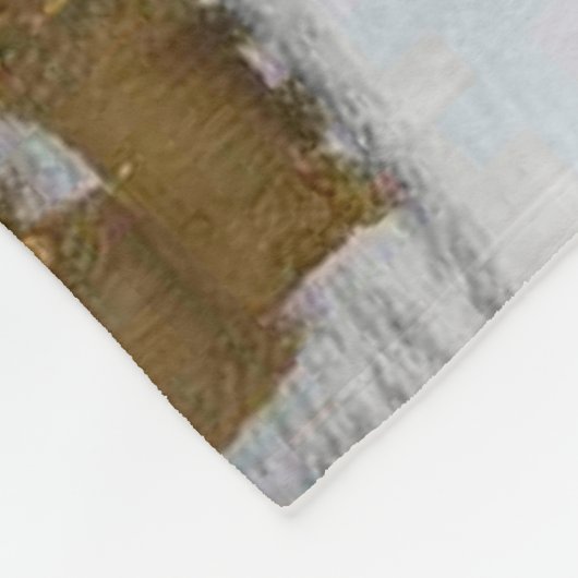 Boerderij Life Barnyard in Winter Horatio Shaw 188 Fleece Deken (Hoek)