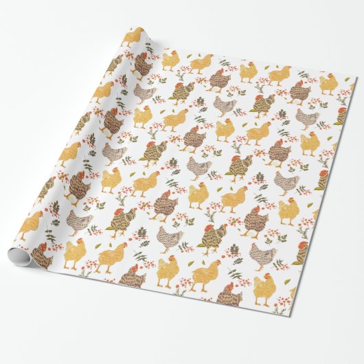 Boerderij Life Chicken Lover Cadeaupapier (Uitgerold)