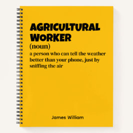 Boerderij Life - Funny Agricultural Worker Definit Notitieboek