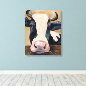 Boerderij Life - Gunther de Koe Canvas Afdruk (Insitu (Houten vloer))