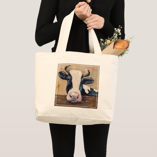 Boerderij Life - Gunther de Koe Grote Tote Bag (Voorkant (product))
