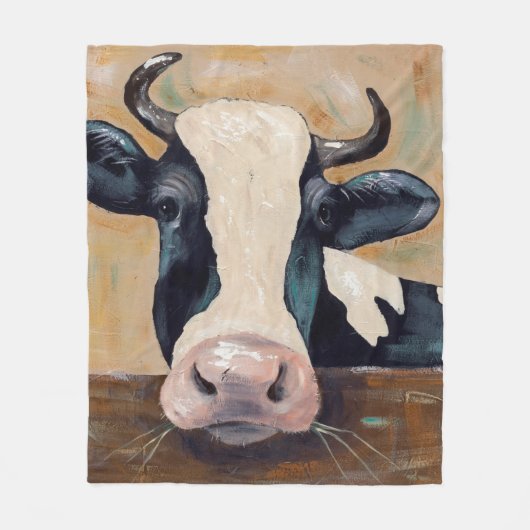Boerderij Life - Gunther the Cow Fleece Deken (Voorkant)