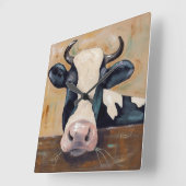 Boerderij Life - Gunther the Cow Vierkante Klok (Hoek)