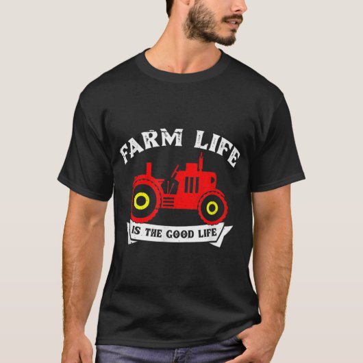 Boerderij Life is het goede leven T-shirt (Voorkant)