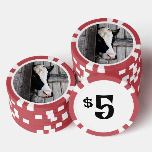 Boerderij Life Koe Poker Chips (Opstapeling)