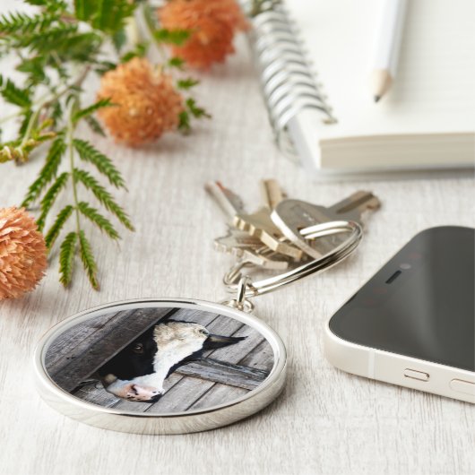 Boerderij Life Koe Sleutelhanger (Zijkant)