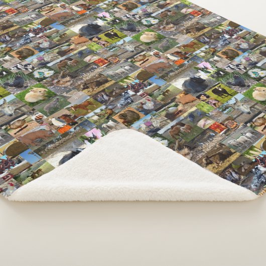 Boerderij Life Photo Collage Sherpa Deken (3/4)