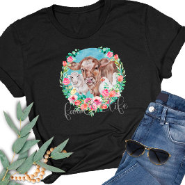 Boerderij Life Quote Family Homestead Chicken Koei T-shirt