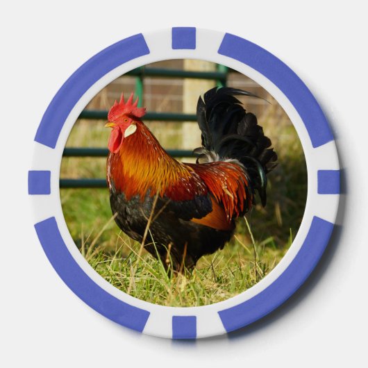 Boerderij Life Rooster Poker Chips (Voorkant)