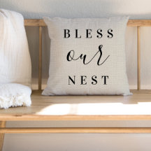 Boerderij linnen zegene ons nest Sierkussen