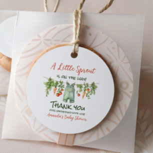 Boerderij Little Sprout Waslijn Baby Shower Bedankjes Labels
