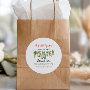 Boerderij Little Sprout Waslijn Baby Shower Ronde Sticker