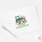 Boerderij Livin' (Girl) Ronde Sticker (Envelop)