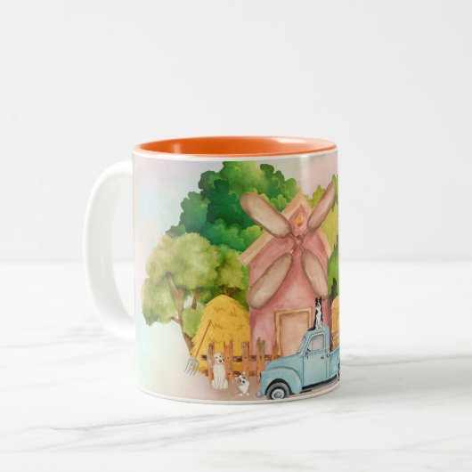 Boerderij Living Coffee Mok (Voorkant links)