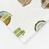 BOERDERIJ LOGOS FLEECE DEKEN (Hoek)