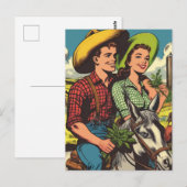 Boerderij Love Couple Comics Briefkaart (Voorkant / Achterkant)