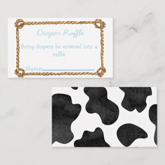 boerderij, luier Raffle-ticket Informatiekaartje (Voorkant / Achterkant)