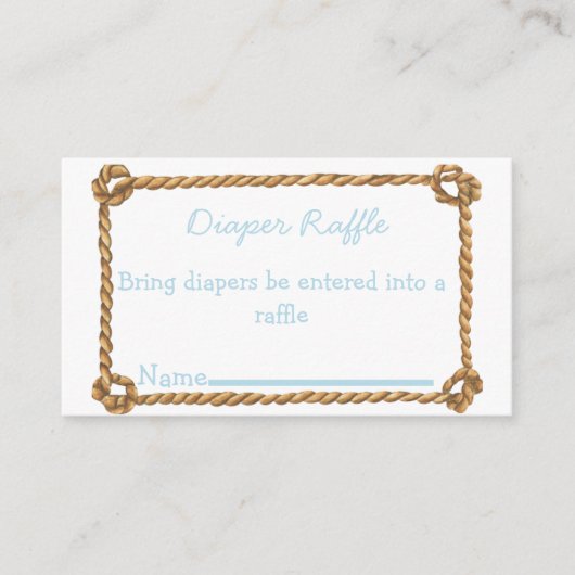 boerderij, luier Raffle-ticket Informatiekaartje (Voorkant)