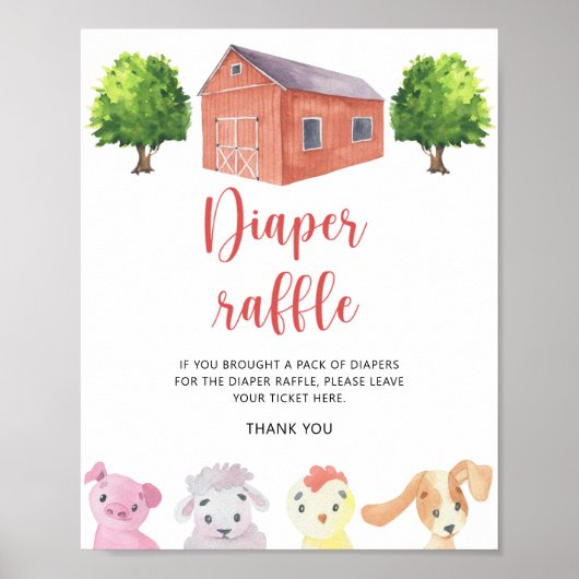 Boerderij - luierraffle poster (Voorkant)