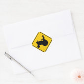 Boerderij Machinesverkeer Snelweg teken Ronde Sticker (Envelop)