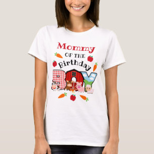 Boerderij Mam van de Birthday Boy   Barnyard T-shirt