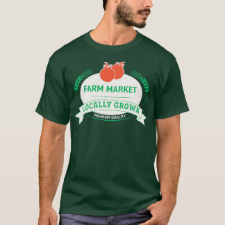 Boerderij markt lokaal geteelde producten t-shirt