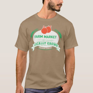 Boerderij markt lokaal geteelde producten t-shirt