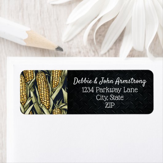 Boerderij Markt Maïskolven Oogst Koel retouradres Etiket (Insitu)