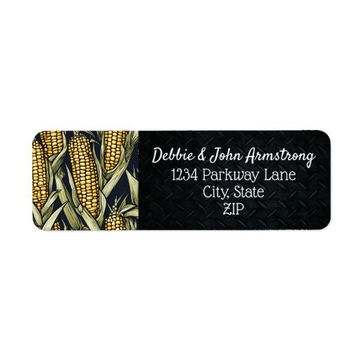 Boerderij Markt Maïskolven Oogst Koel retouradres Etiket (Voorkant)