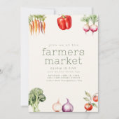 Boerderij Markt Verjaardagsfeest Uitnodiging (Voorkant)